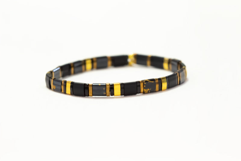 Black Picasso Tila Bracelet