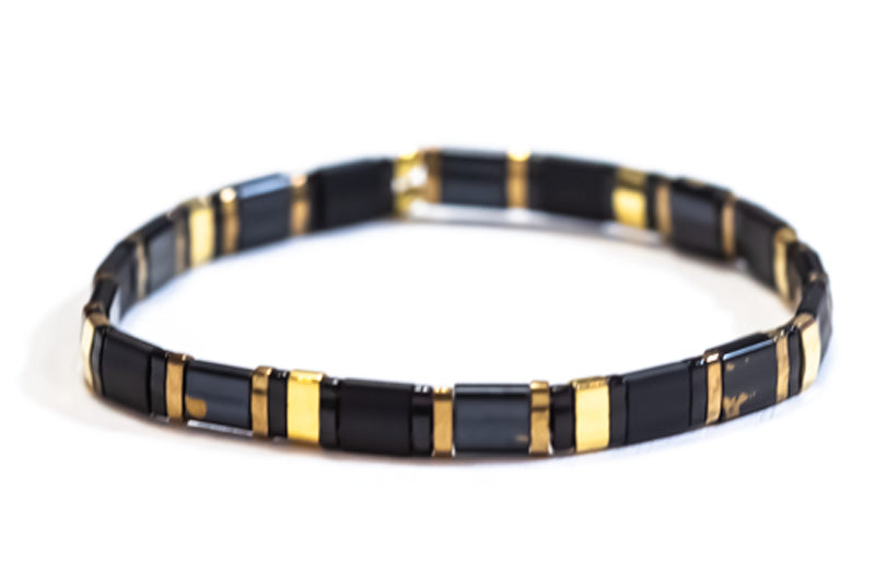Black Picasso Tila Bracelet
