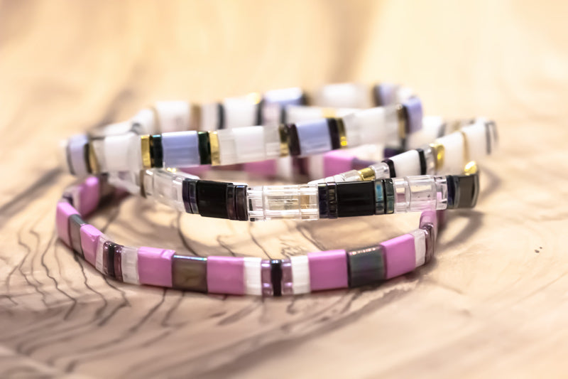 Electric Black Tila Bracelet