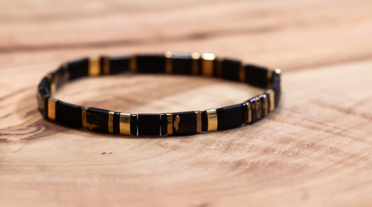 Black Picasso Tila Bracelet