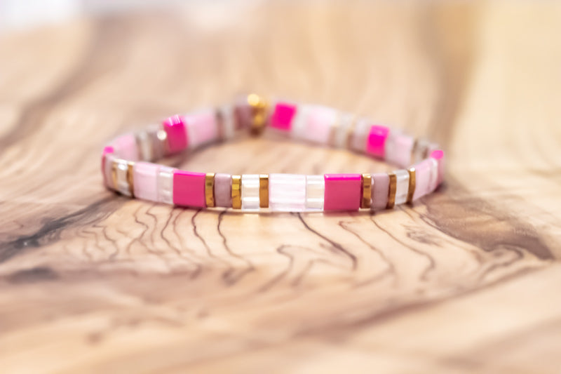 Bright Pink Tila Bracelet