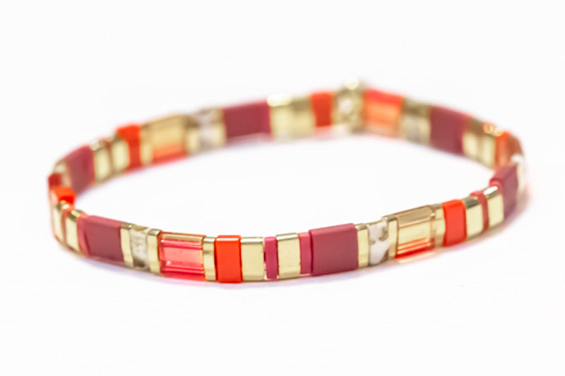 Fire Tila Bracelet