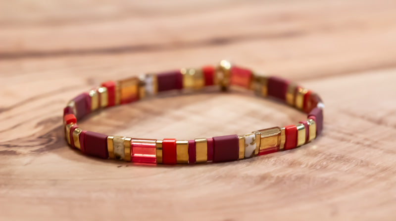 Fire Tila Bracelet