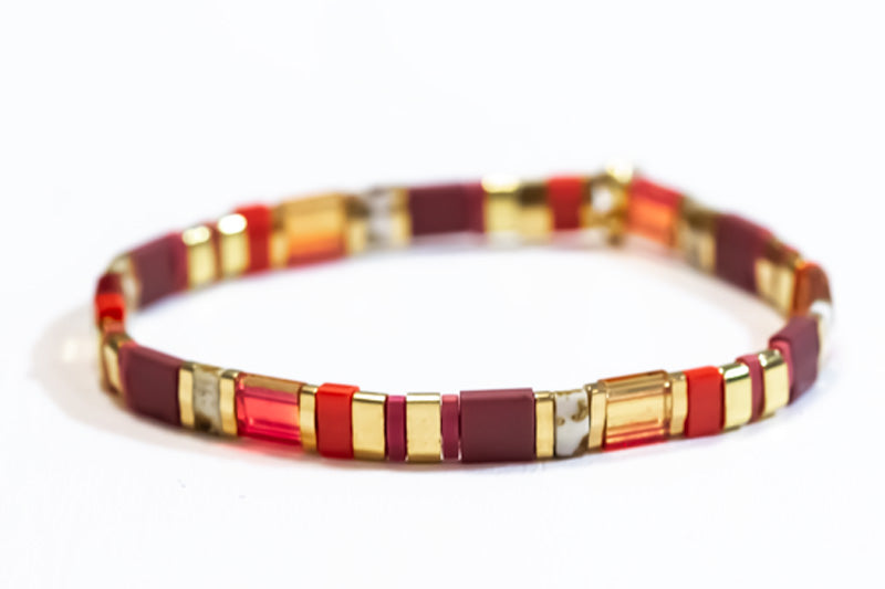 Fire Tila Bracelet