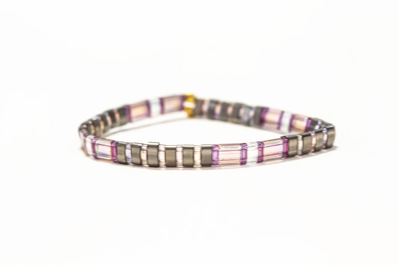 Lavender Silk Tila Bracelet