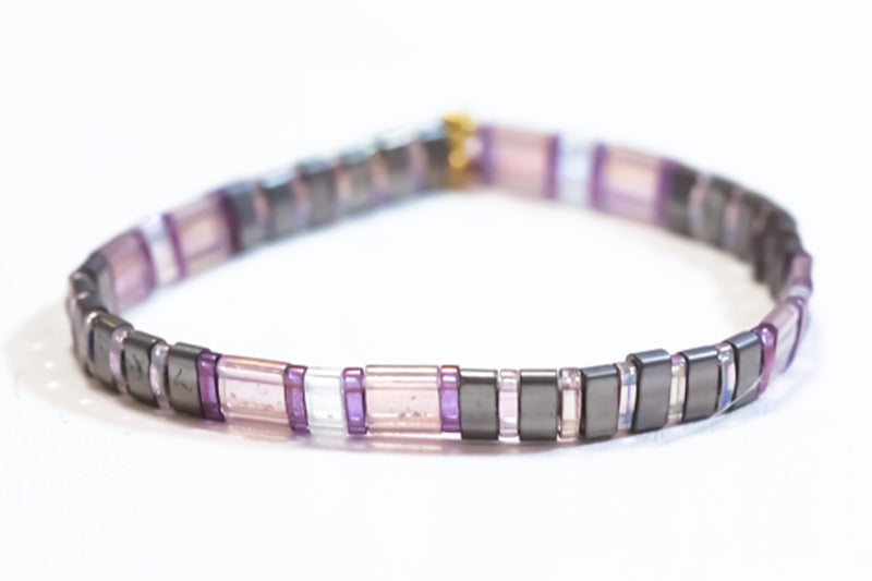 Lavender Silk Tila Bracelet