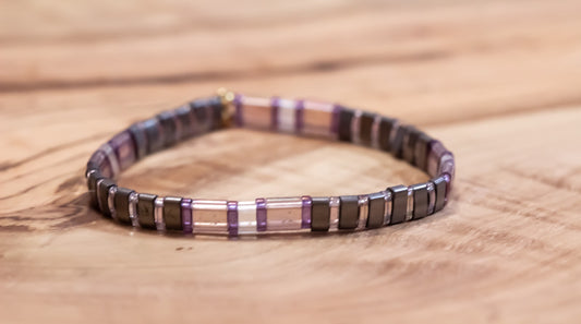 Lavender Silk Tila Bracelet