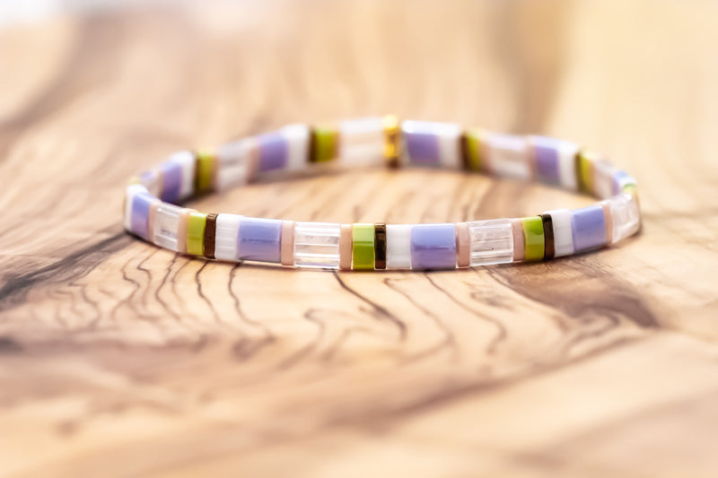 Periwinkle Olive Tila Bracelet