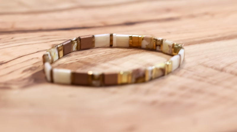 Root Beer Tila Bracelet