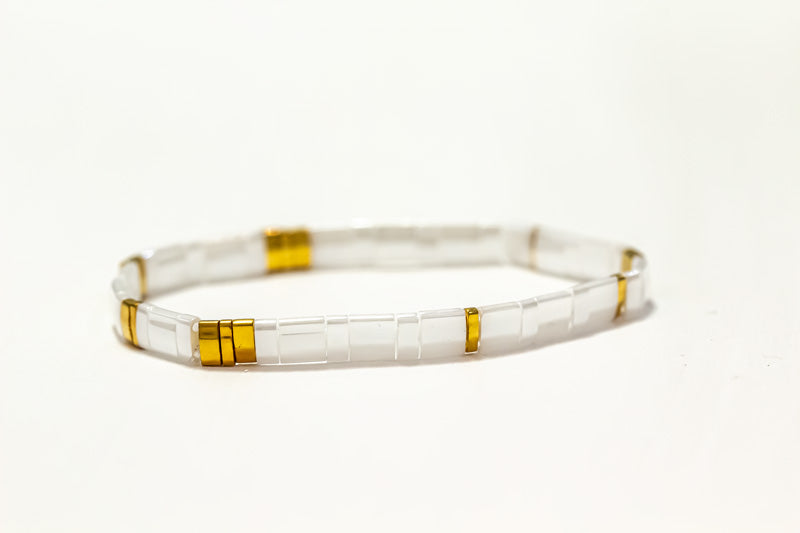 Snow Silk Tila Bracelet