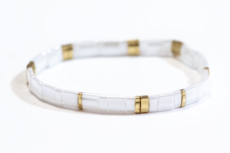 Snow Silk Tila Bracelet