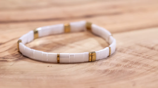 Snow Silk Tila Bracelet