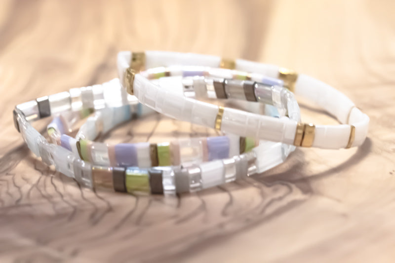 Snow Silk Tila Bracelet