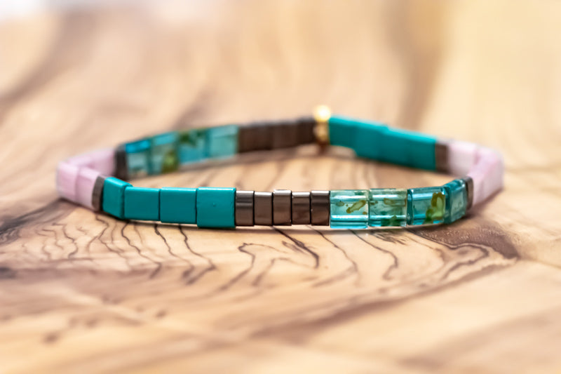 Teal Blush Tila Bracelet