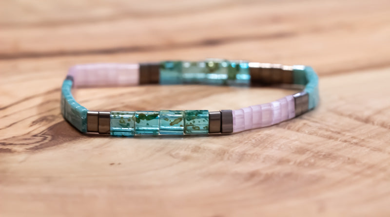 Teal Blush Tila Bracelet